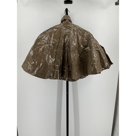 Chlo� Brown Cotton Cropped Lacquered Capelet Jacket Size S - NWT - Picture 3 of 5